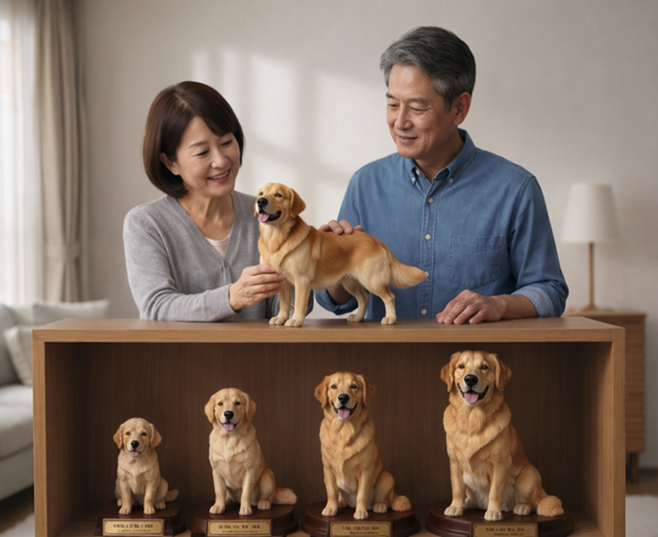 フィギュアが並ぶ棚